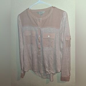 Banana Republic Heritage Collection Henley Linen Tan XS